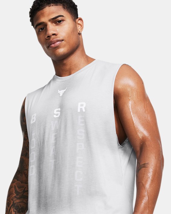 Men's Project Rock Show Your Work Sleeveless in Gray image number 3